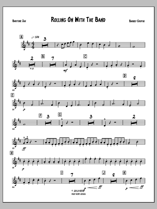 Rolling On With The Band - Baritone Saxophone