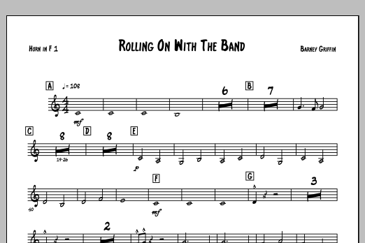 Rolling On With The Band - F Horn