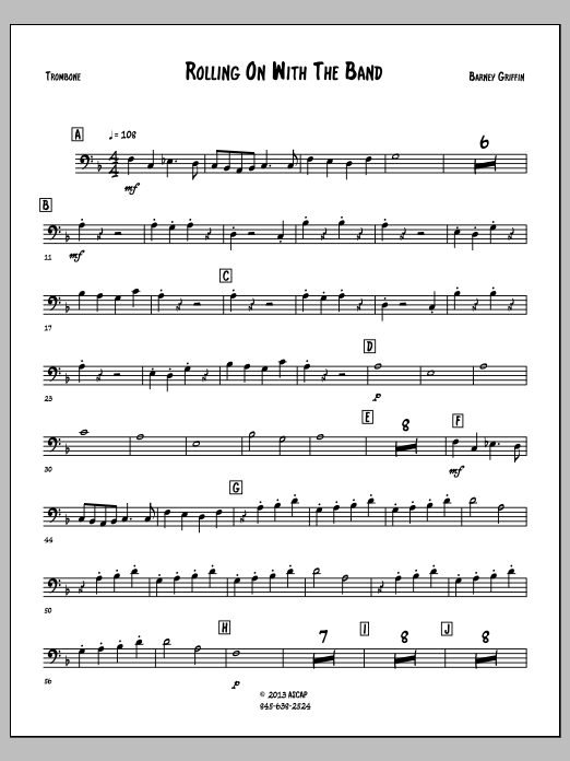Rolling On With The Band - Trombone
