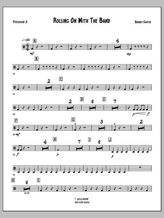 Rolling On With The Band - Percussion