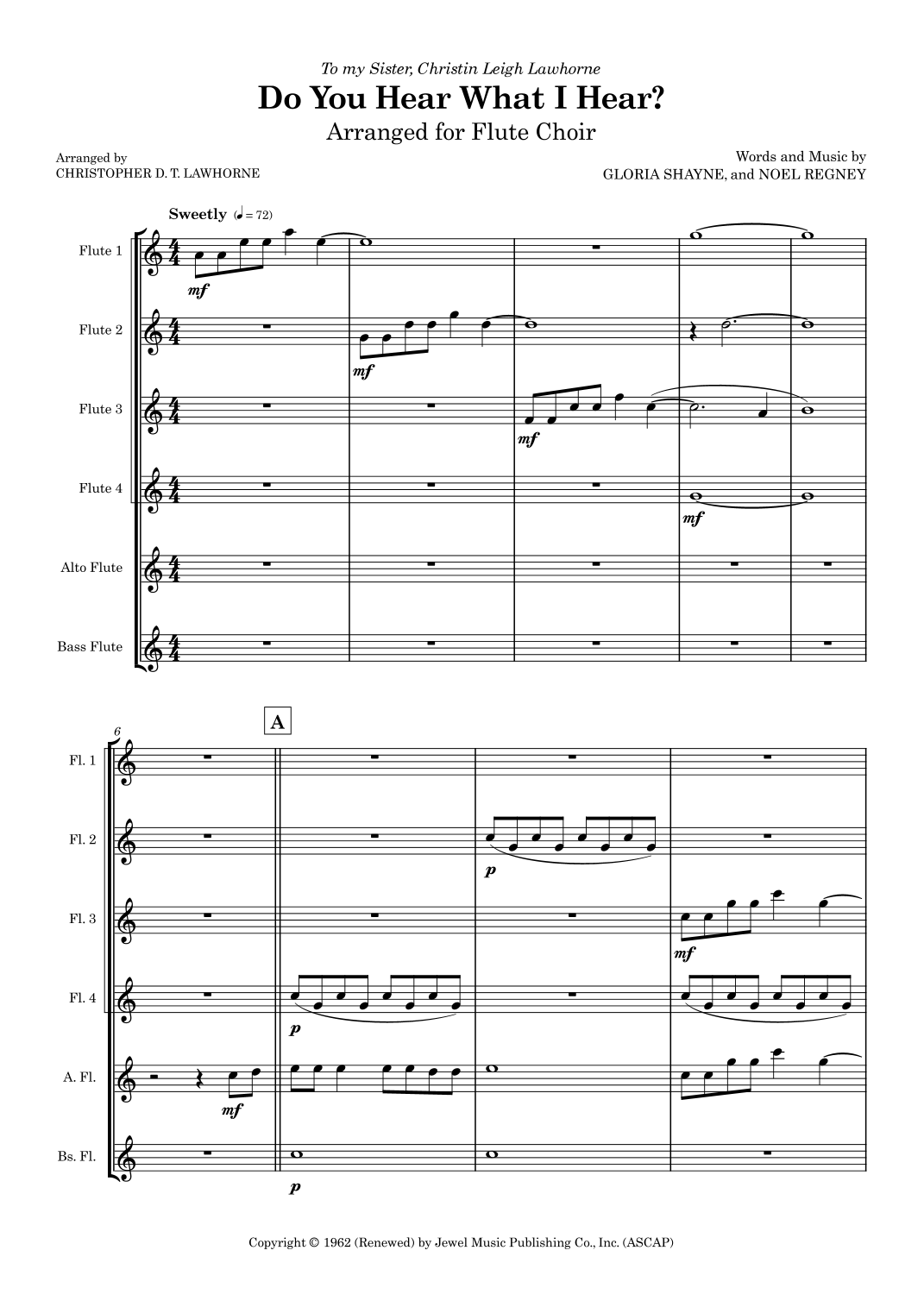 Do You Hear What I Hear (arr. Christopher D. T. Lawhorne) by Carole ...