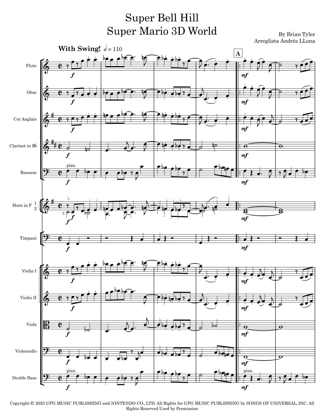 Super Mario Bros. Opus (arr. Andrés LLona) by Brian Tyler 管弦乐团版 - 预览