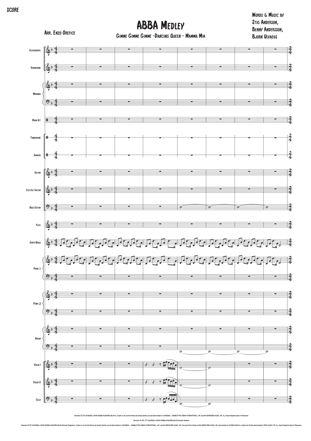 Gimme! Gimme! Gimme! (A Man After Midnight) (arr. Enzo Orefice) by ABBA Full Orchestra