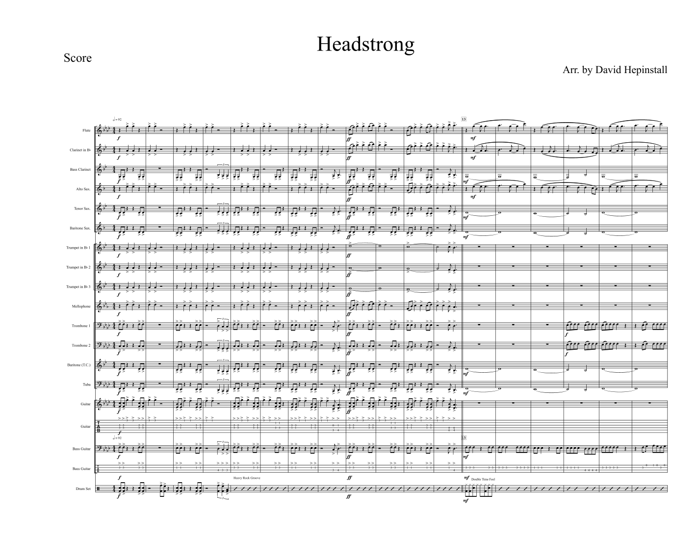 Headstrong by Charell, Peter Sheet Music for Marching Band (arr. David ...