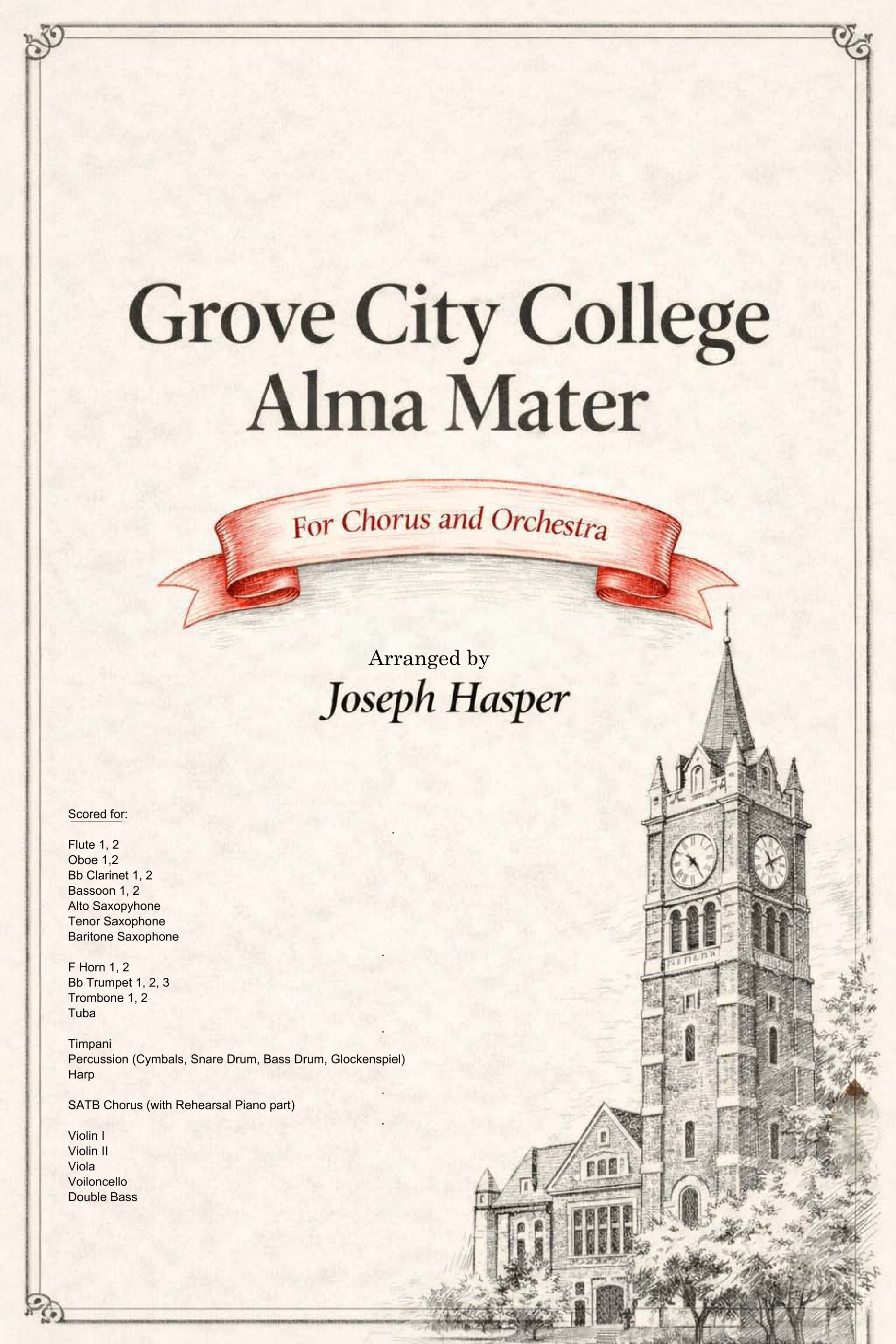 Grove City College Alma Mater (arr. Joseph Hasper) by Hermann Poehlman 管弦乐团 - 预览
