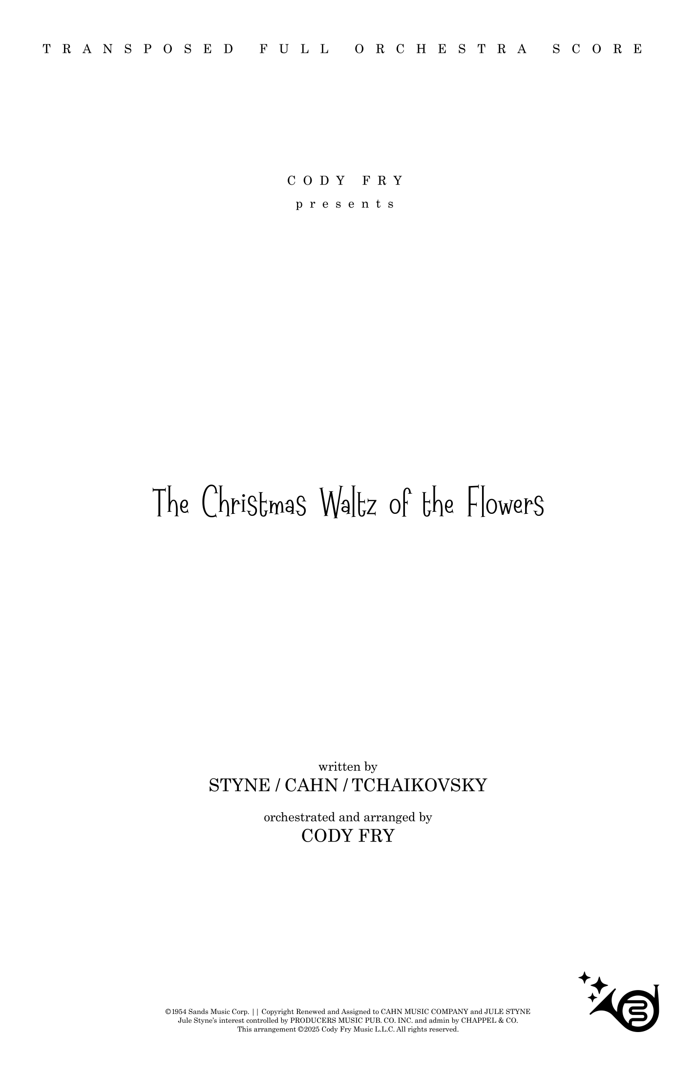 The Christmas Waltz (arr. Cody Fry) by Cody Fry Full Orchestra