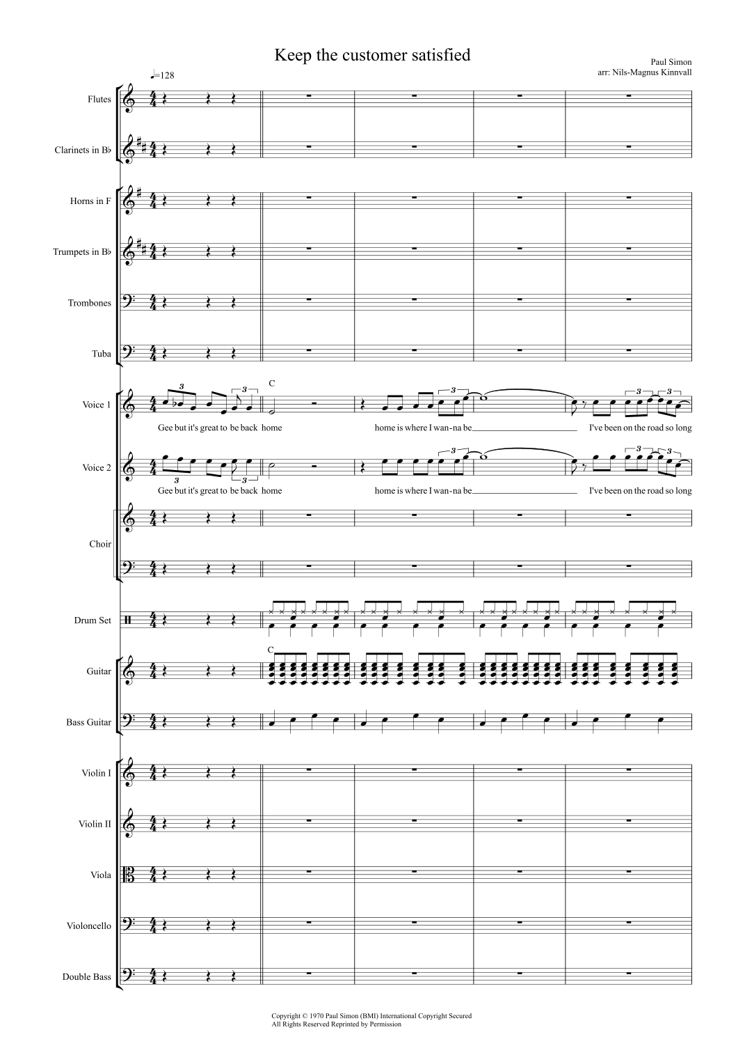 Keep The Customer Satisfied (arr. Nils-Magnus Kinnvall) by Simon & Garfunkel 管弦乐团 - 预览