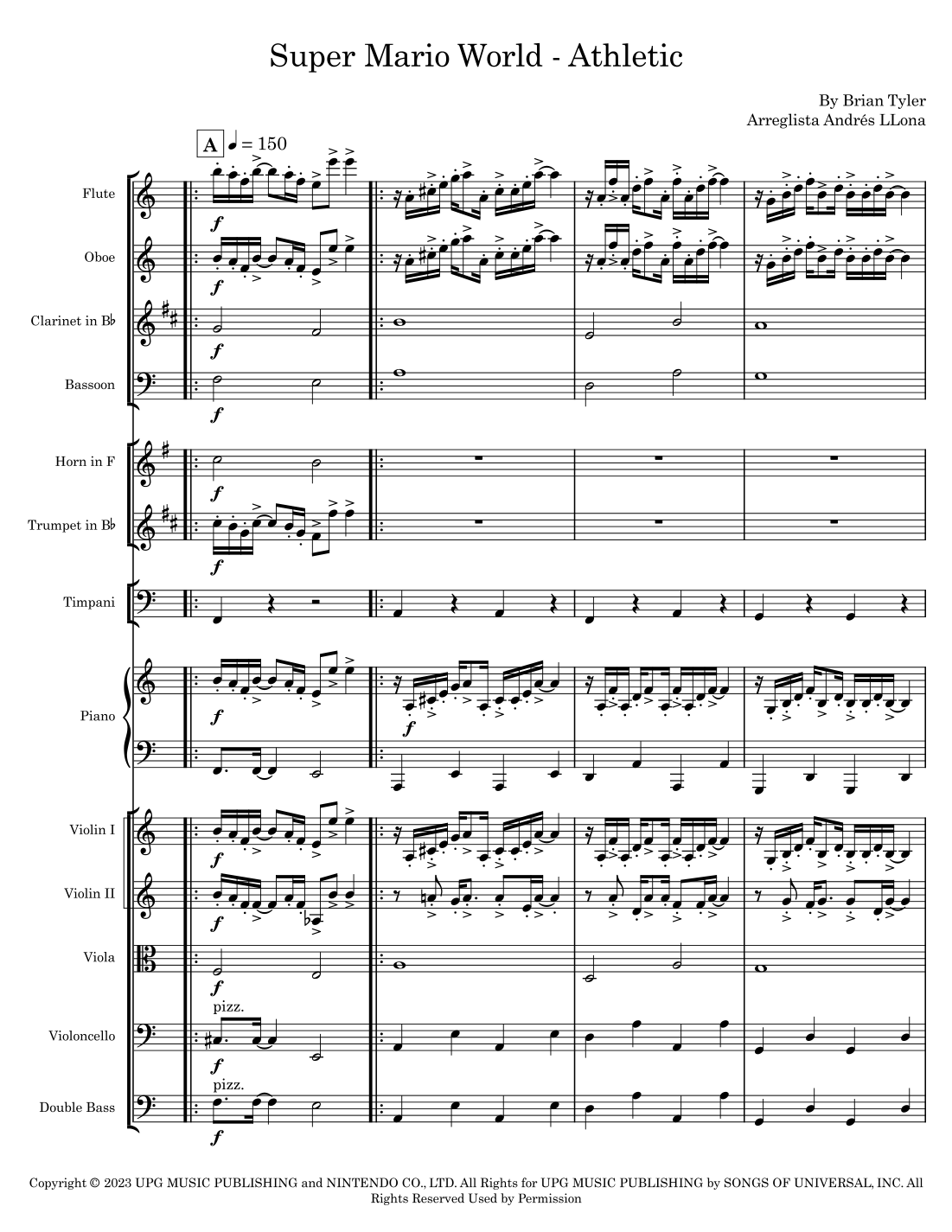 Super Mario Bros. Opus (arr. Andrés LLona) by Brian Tyler 管弦乐团 - 预览