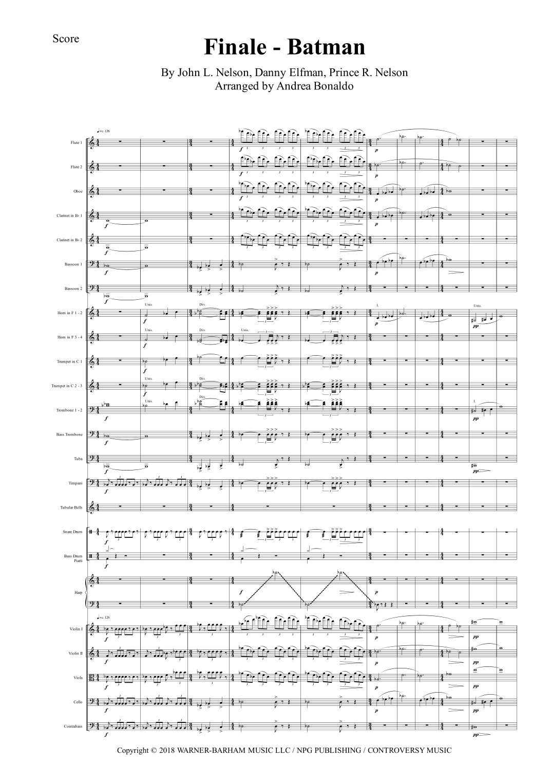 Finale - Batman (arr. Andrea Bonaldo) by Danny Elfman 管弦乐团 - 预览