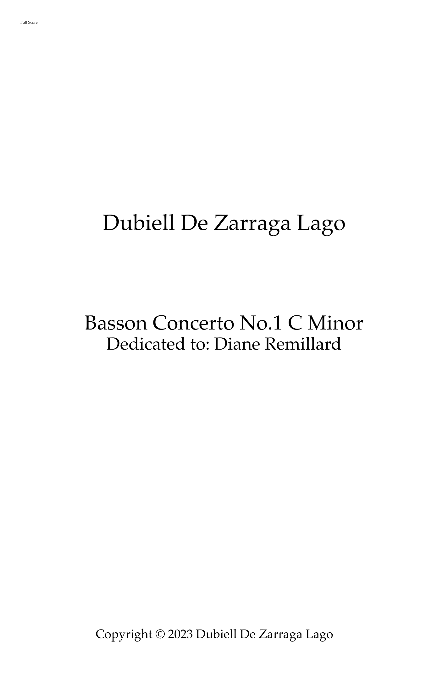 Bassoon Concerto No.1 by dubiell de zarraga Full Orchestra