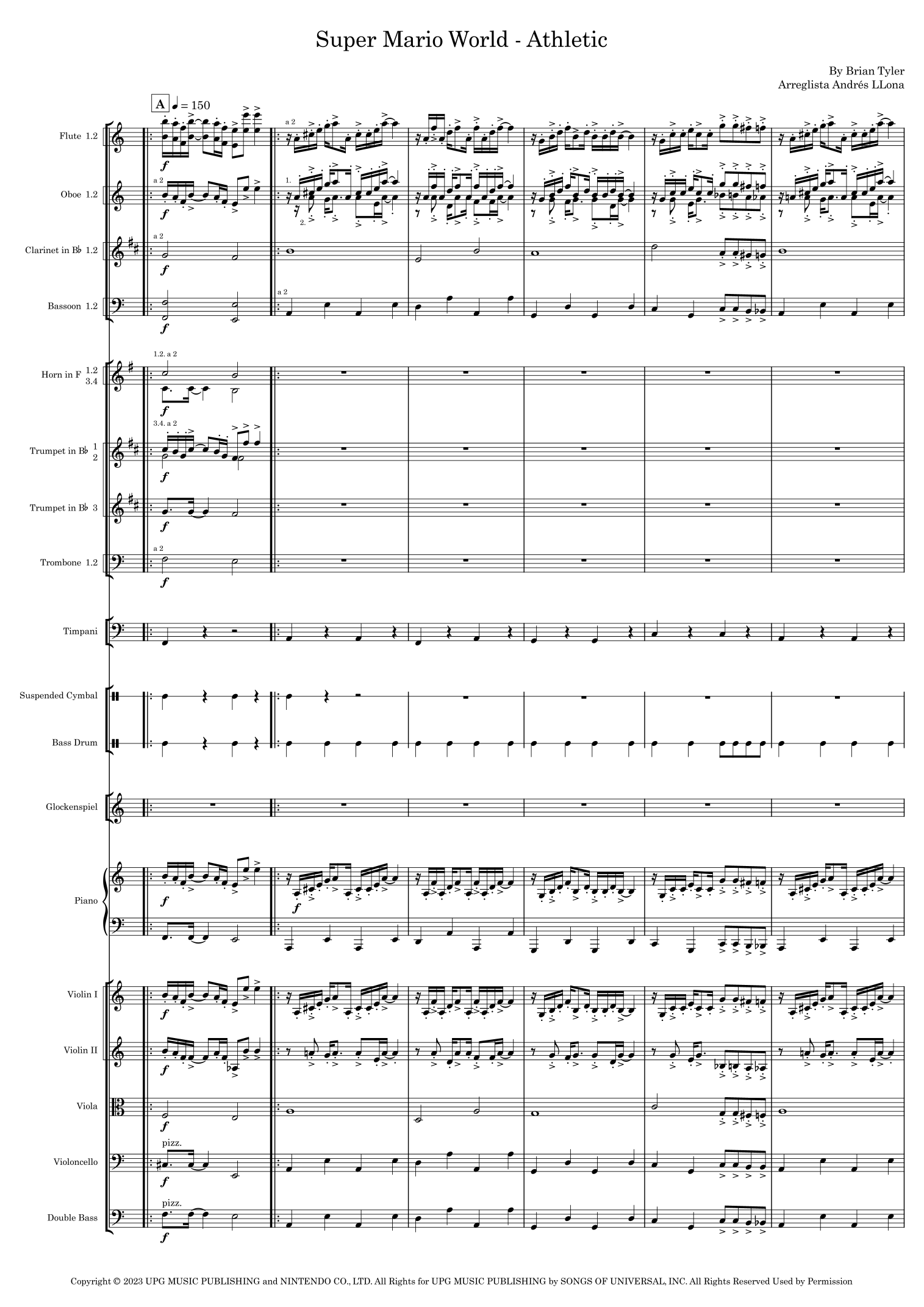 Super Mario Bros. Opus (arr. Andrés LLona) by Brian Tyler Full Orchestra