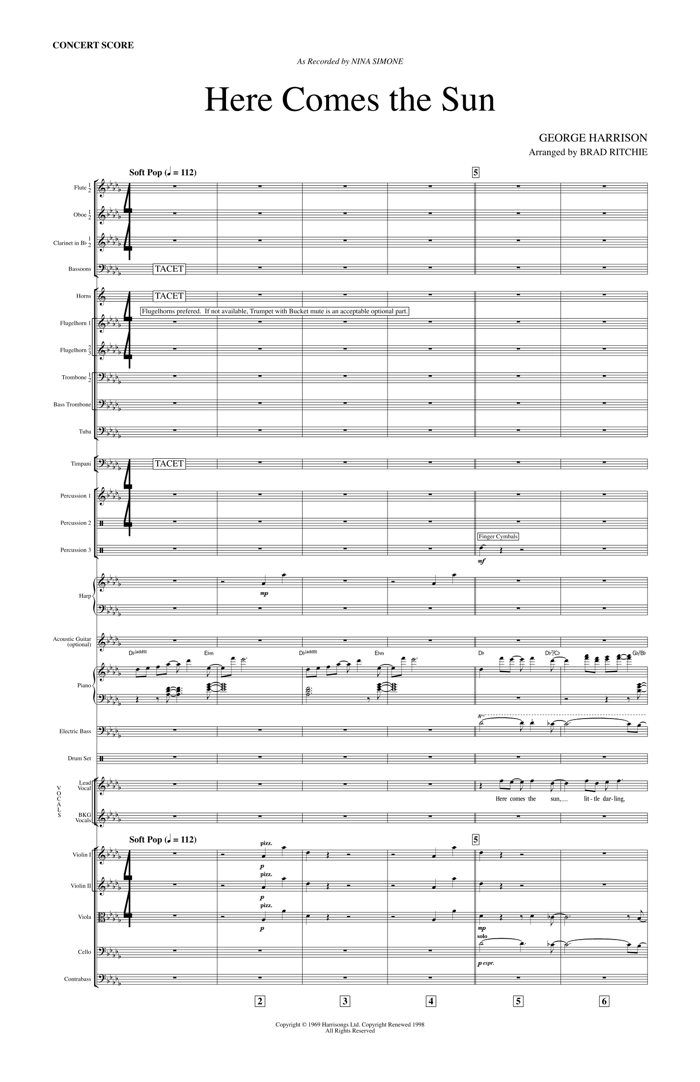 Here Comes The Sun (arr. Brad Ritchie) by The Beatles Full Orchestra