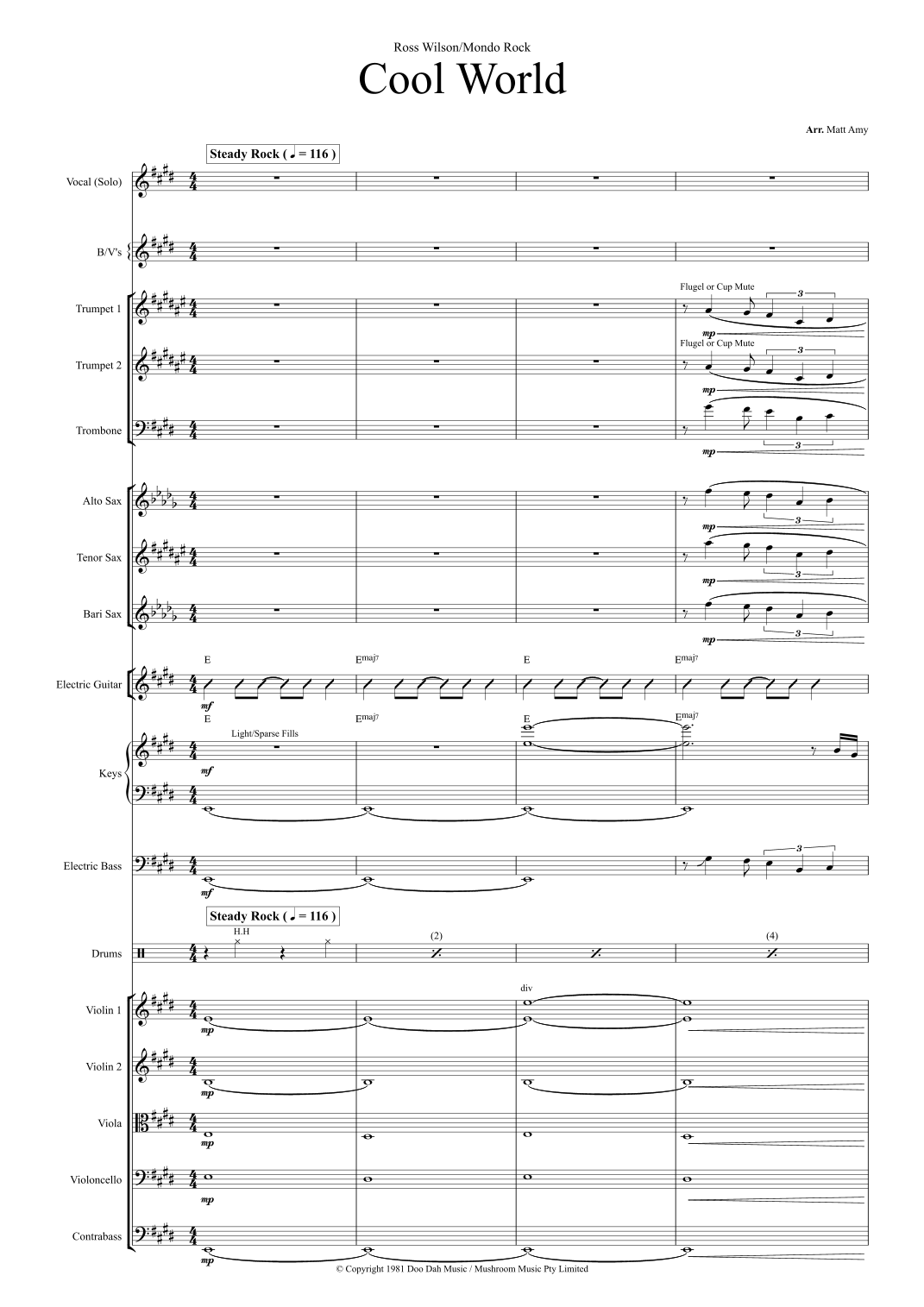 Cool World (arr. Matt Amy) by Mondo Rock 管弦乐团 - 预览