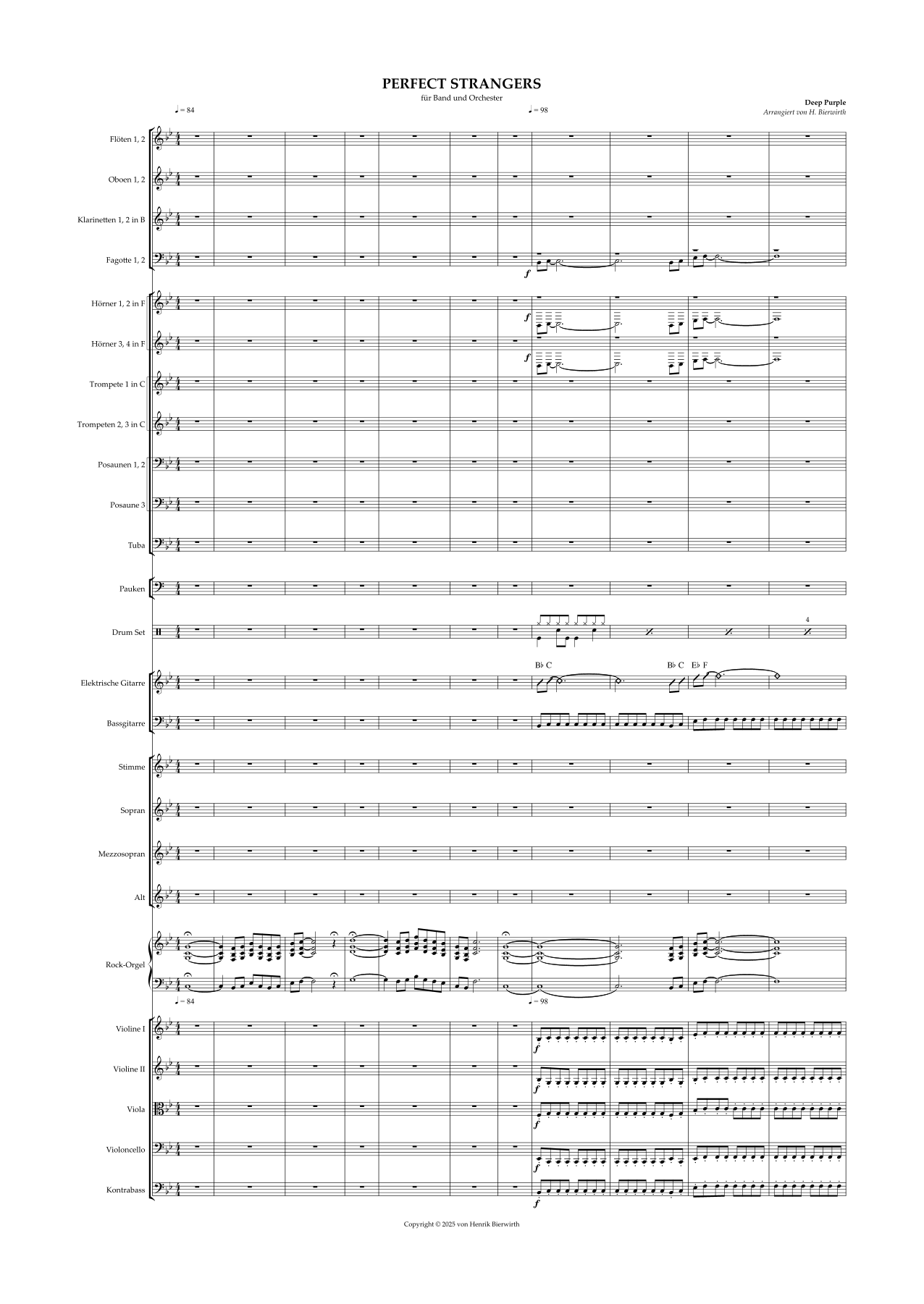 Perfect Strangers (arr. Henrik Bierwirth) by Deep Purple Full Orchestra