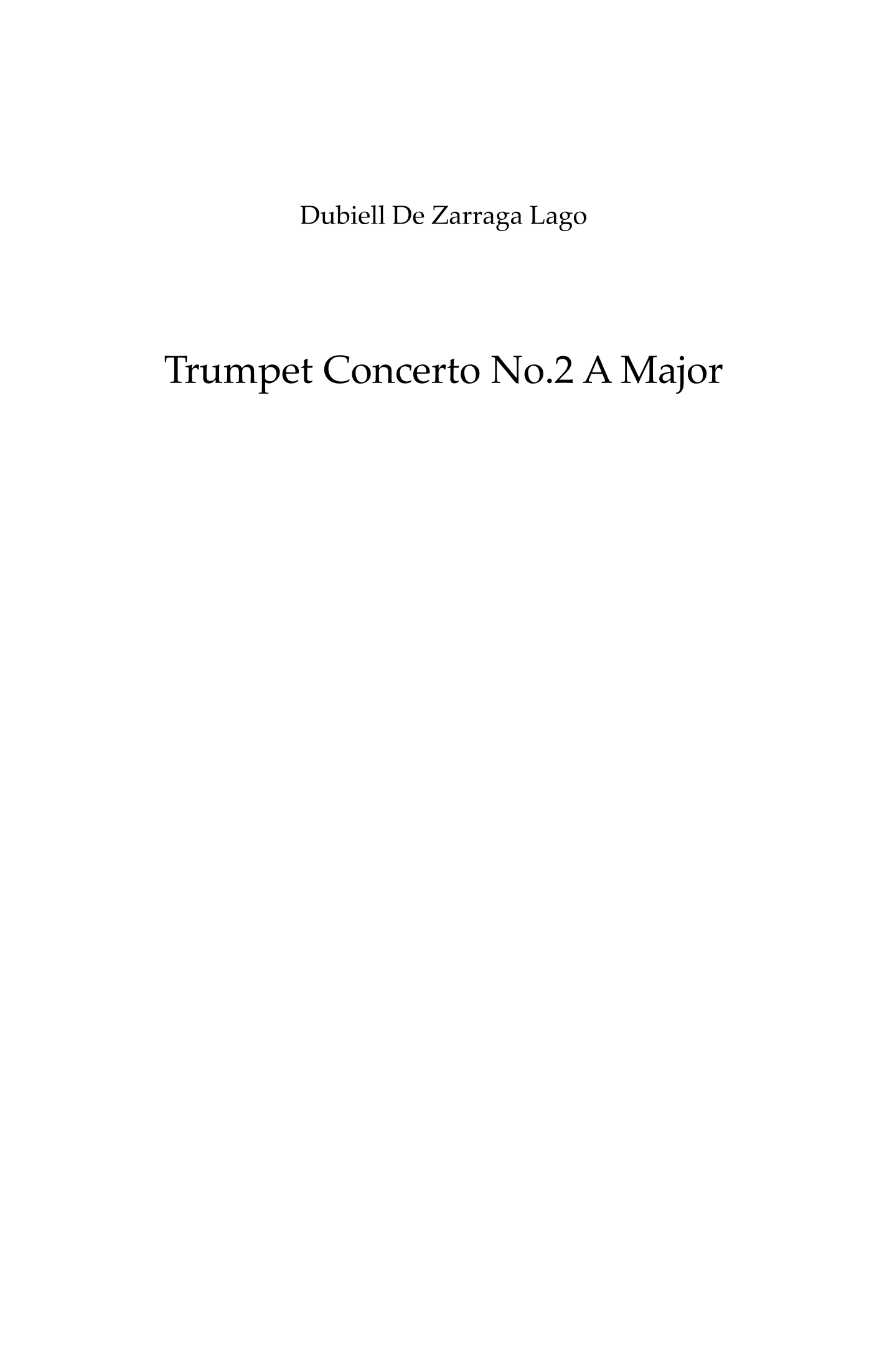 Trumpet Concerto No.2 C Trumpet by dubiell de zarraga Full Orchestra