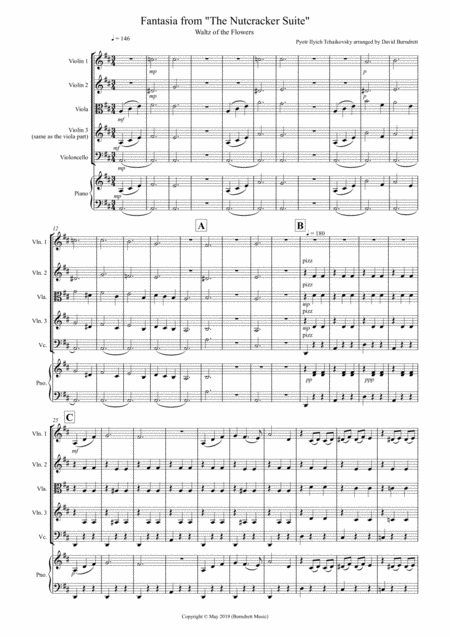WALTZ OF THE FLOWERS (FANTASIA FROM NUTCRACKER) FOR STRING QUARTET POR ...