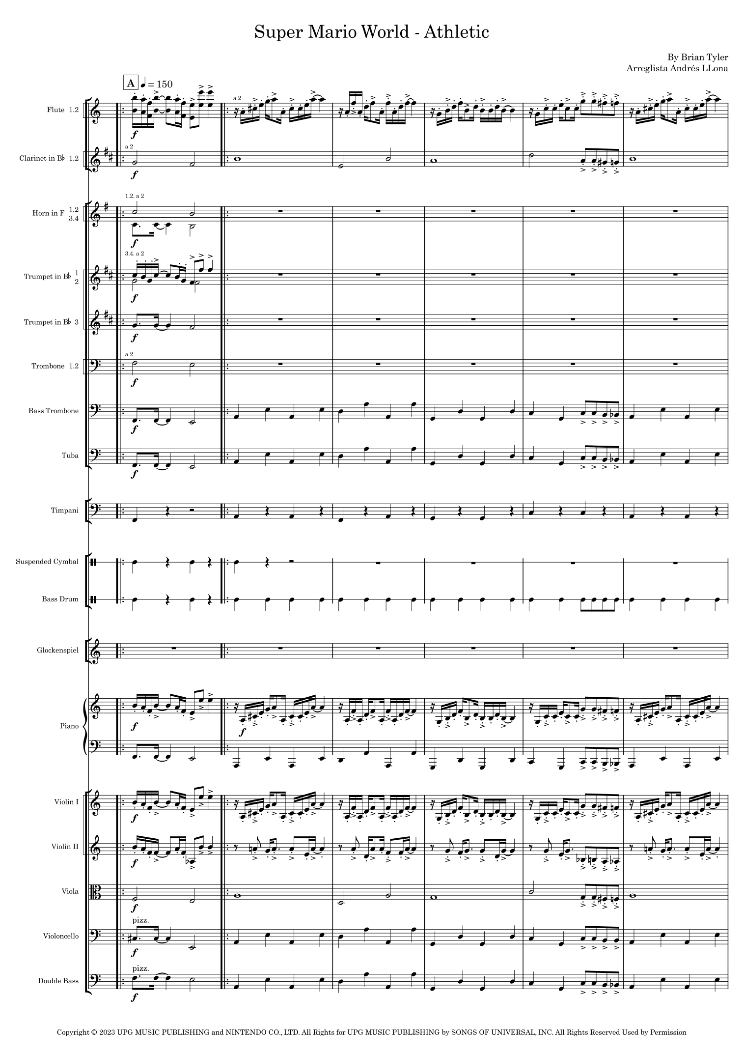 Super Mario Bros. Opus (arr. Andrés LLona) by Brian Tyler Full Orchestra