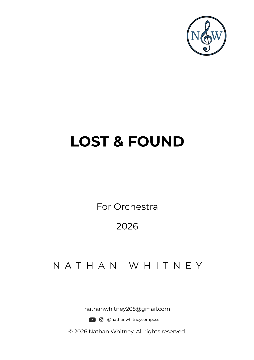 Lost & Found (Nathan R. Whitney) 管弦乐团 - 预览