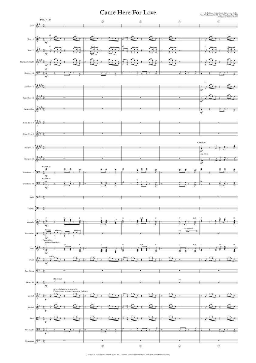 Came Here For Love (arr. Daryl McKenzie) by Scott Wild Full Orchestra