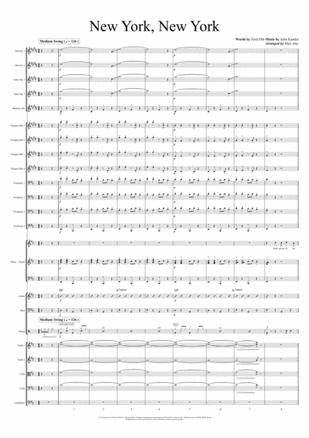 Theme From "new York, New York" (arr. Matt Amy) by Frank Sinatra Full Orchestra (管弦乐团全谱) - 预览