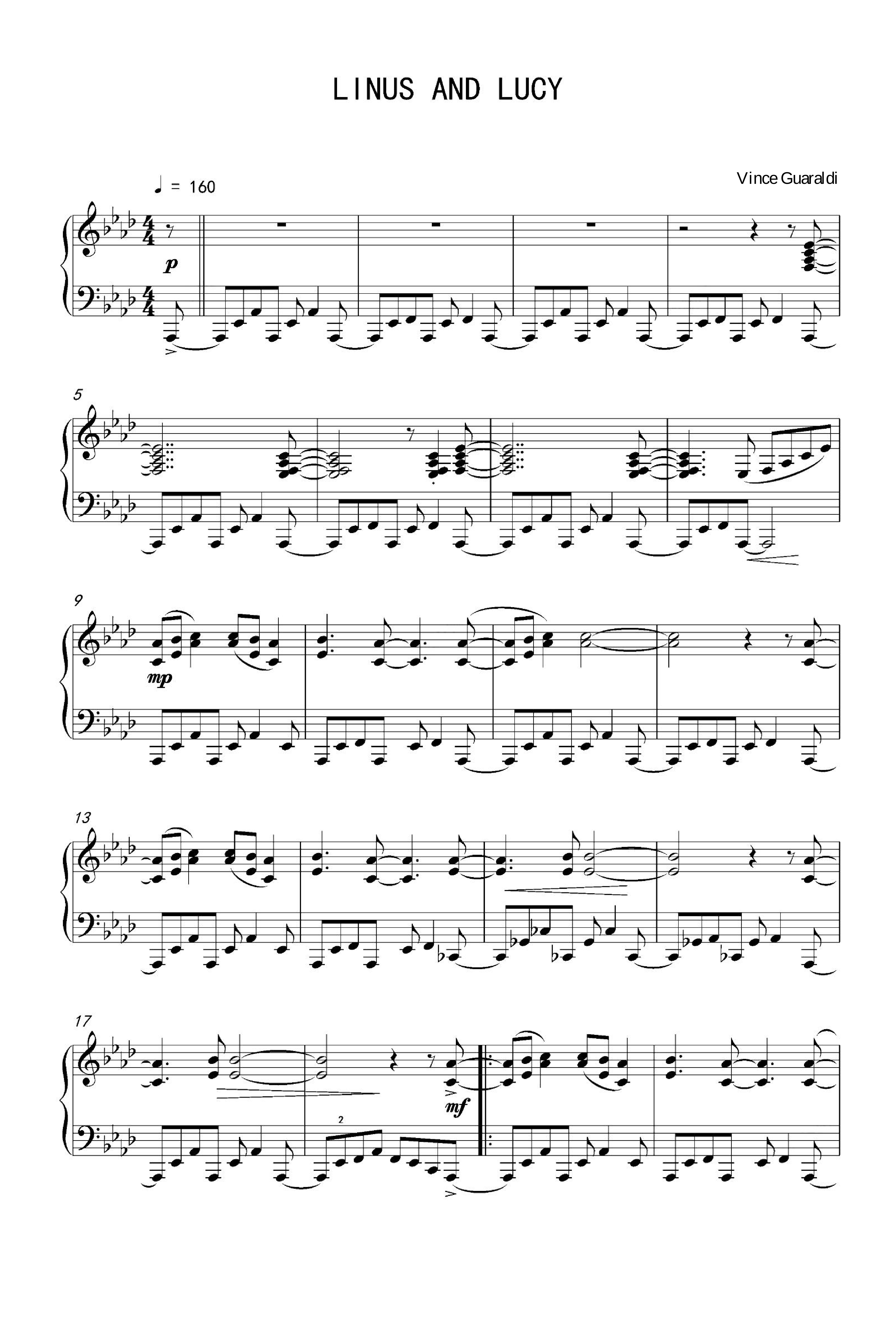 Linus And Lucy (arr. Vince Guaraldi by Vince Guaraldi Trio