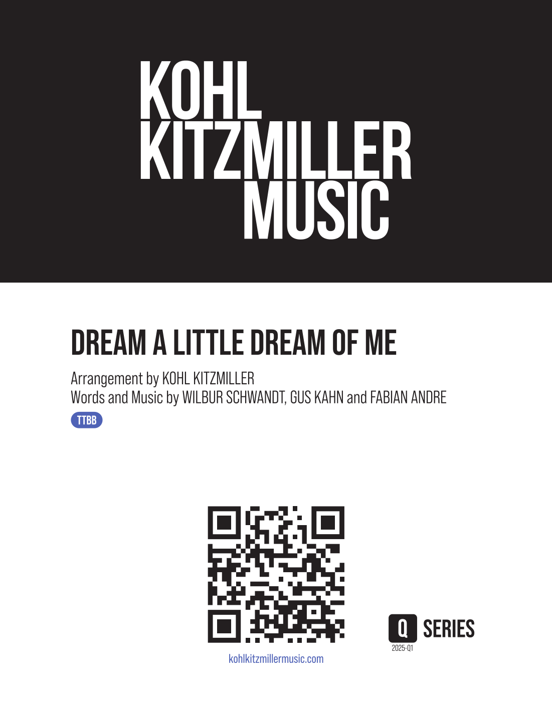 Interactive Digital Sheet Music preview of 'Dream A Little Dream Of Me (arr. Kohl Kitzmiller)' by The Mamas & The Papas, TTBB Choir page 1