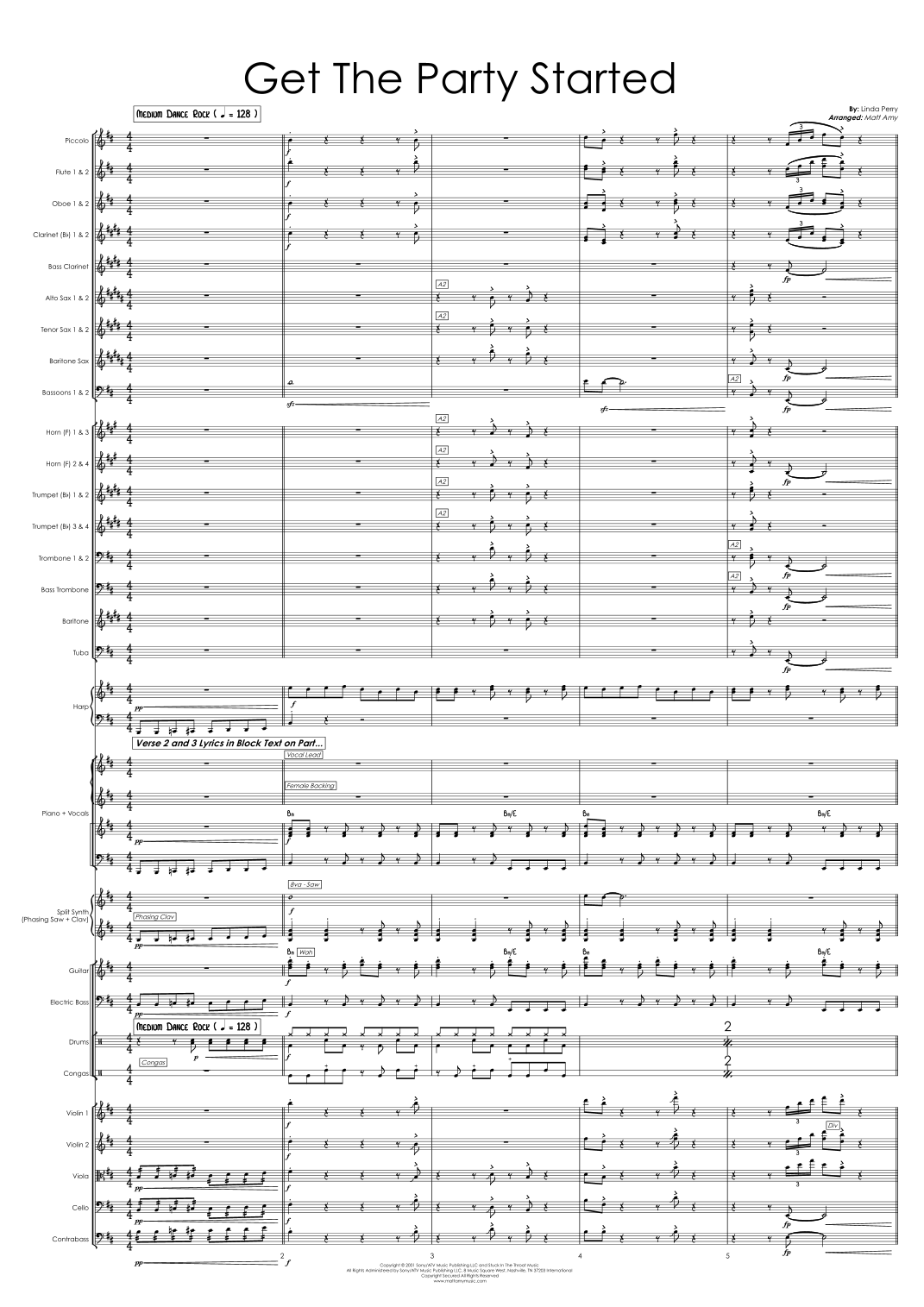 Get The Party Started (arr. Matt Amy) by Pink Full Orchestra