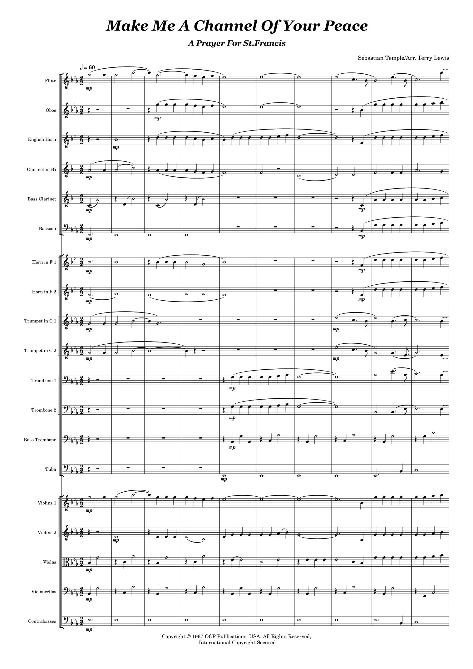 Make Me A Channel Of Your Peace (Prayer Of St. Francis) (arr. Terry Lewis) by Sebastian Temple 管弦乐团 - 预览