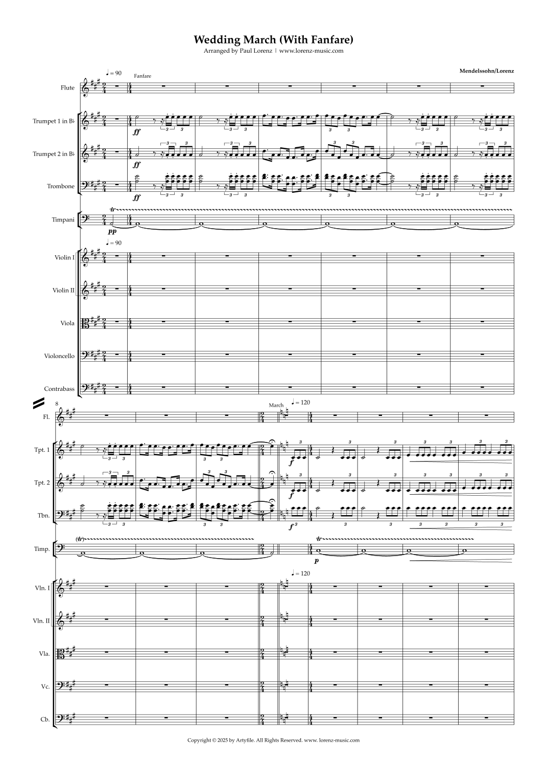 婚礼进行曲 Wedding March (Hochzeitsmarsch) (编曲:Paul Lorenz) Paul Lorenz 管弦乐团 - 预览