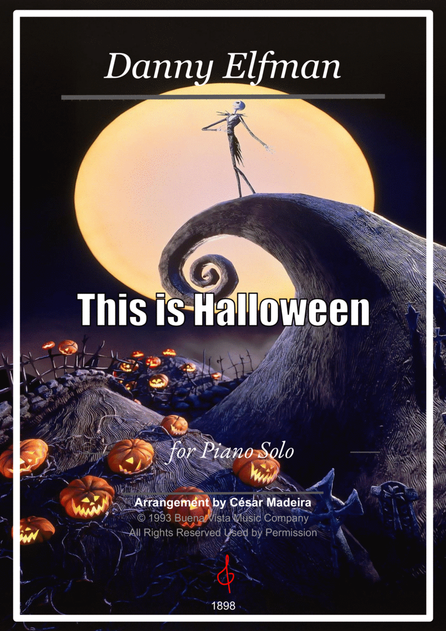 This Is Halloween Sheet Music Danny Elfman Piano Solo