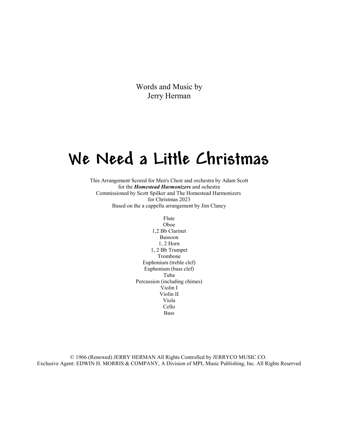 We Need A Little Christmas (arr. Adam Scott) by Kimberley Locke 管弦乐团 - 预览