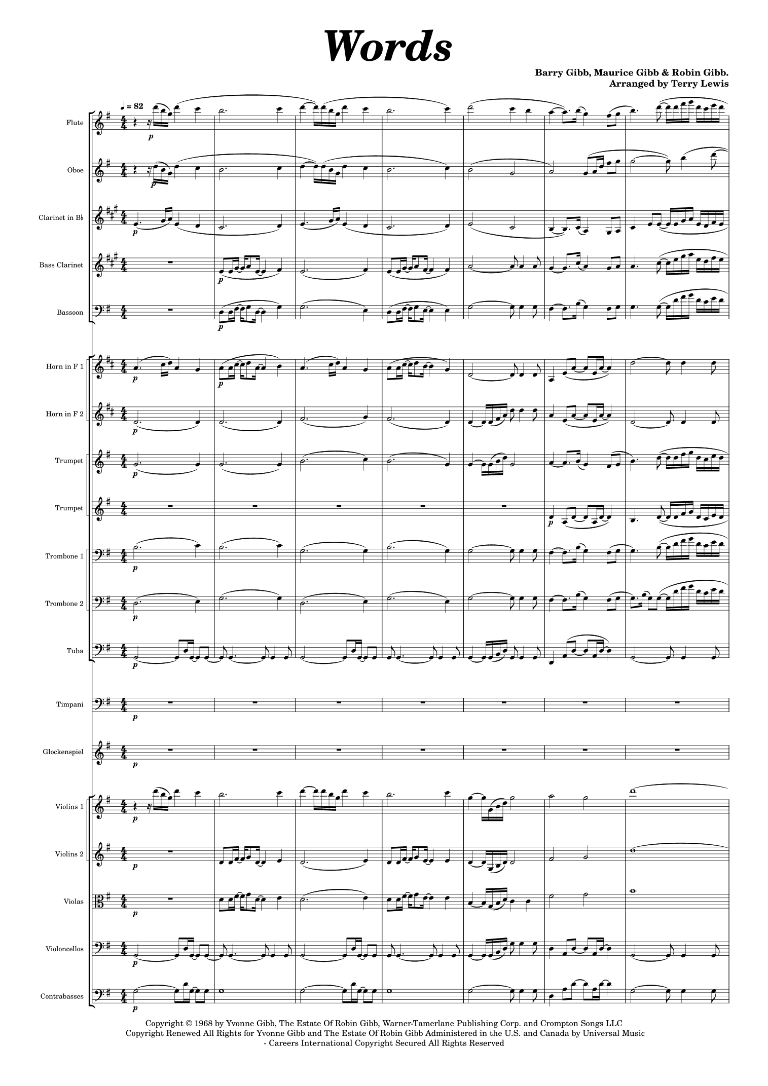 Words (arr. Terry Lewis) by Bee Gees 管弦乐团 - 预览