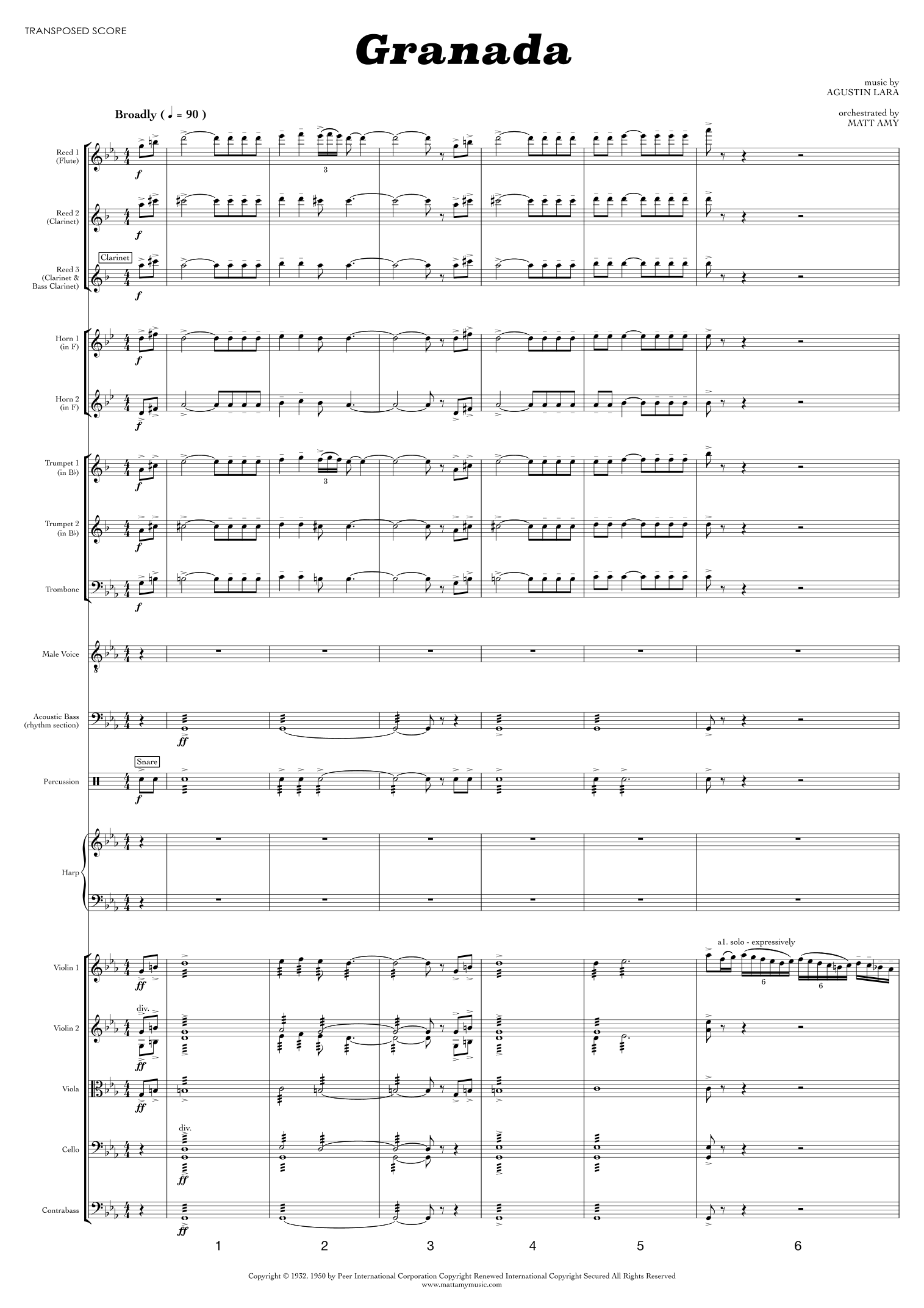 Granada (arr. Matt Amy) by Katherine Jenkins 管弦乐团 - 预览