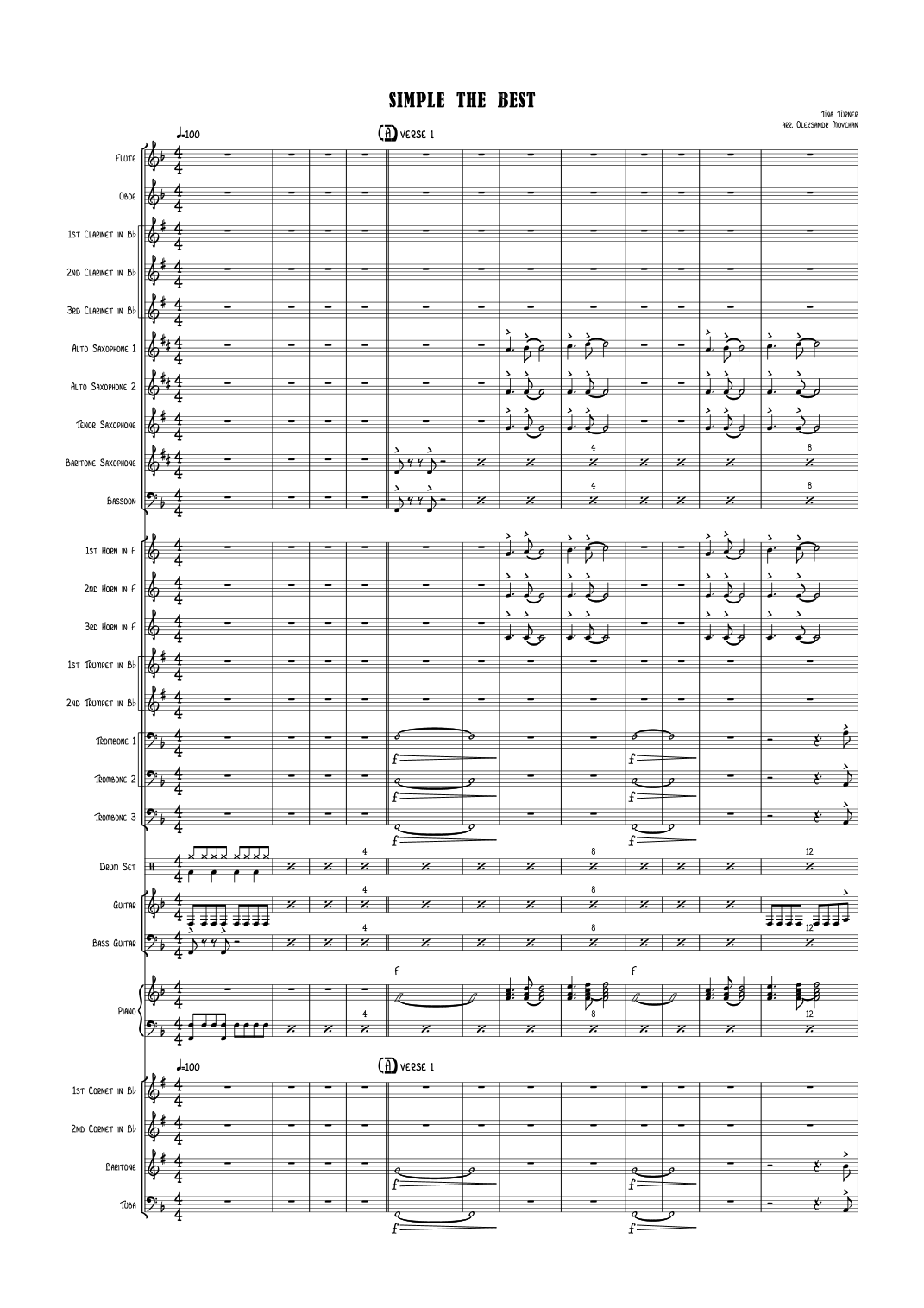 Simply the best (arr. Oleksandr Movchan) by Tina Turner 管弦乐团 - 预览