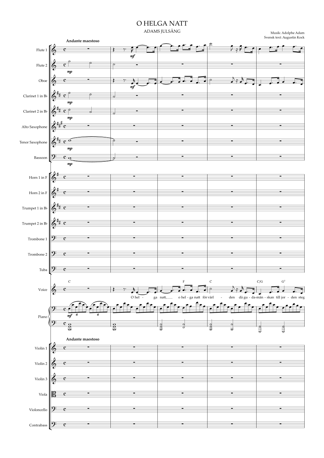 O helga natt (arr. Unknown) by Adolphe Adam 管弦乐团 - 预览