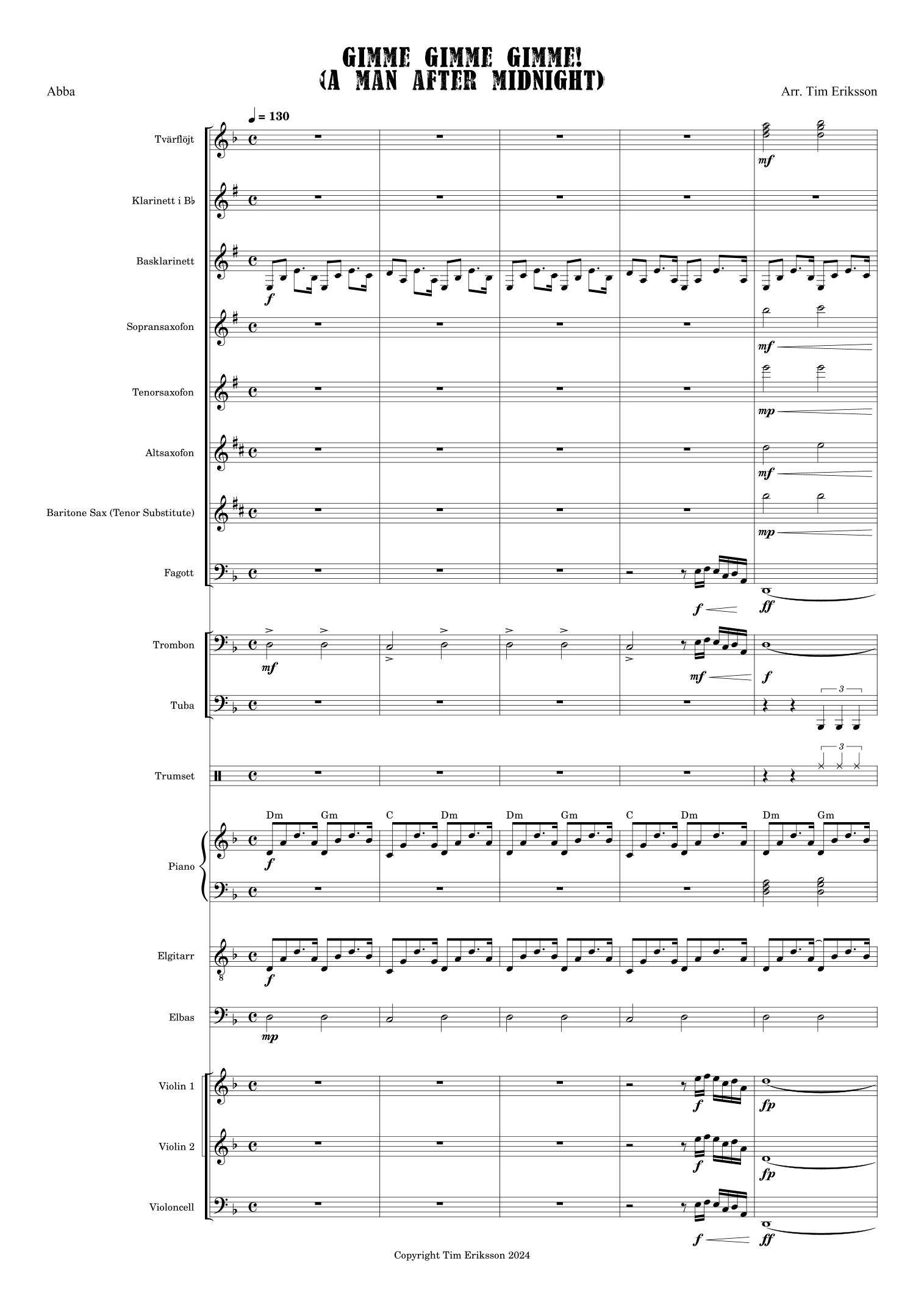 Gimme! Gimme! Gimme! (A Man After Midnight) (arr. Tim Eriksson) by ABBA 管弦乐团 - 预览