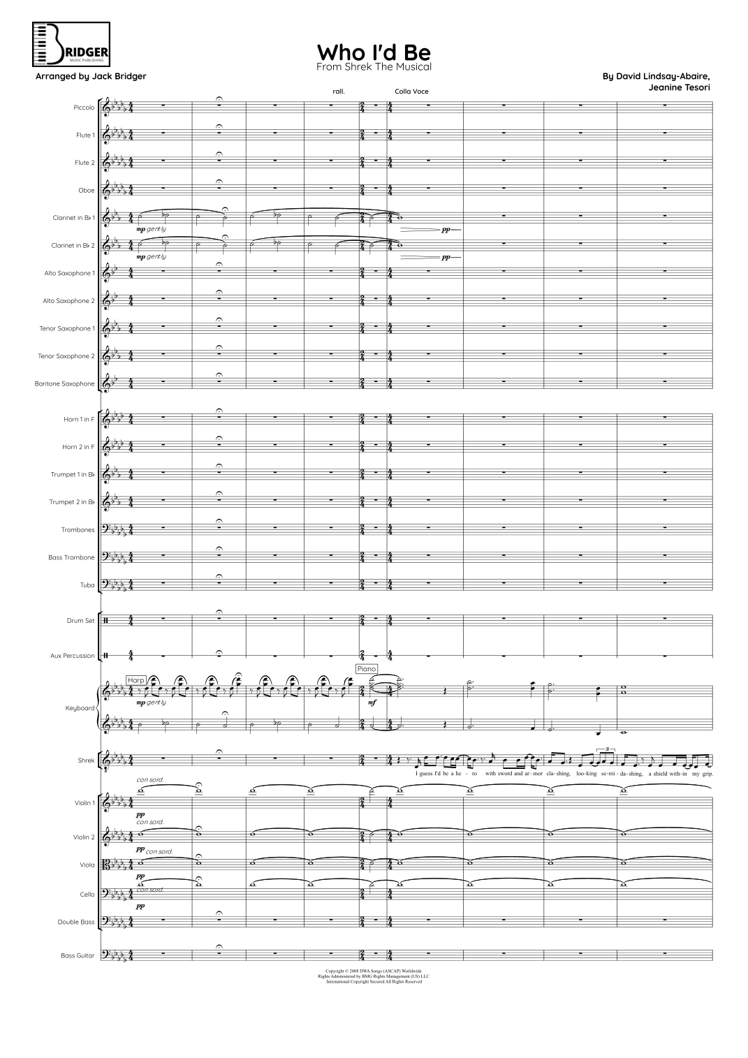 【群星《我会是谁》（杰克·布里杰改编）管弦乐谱】Who I'd Be (arr. Jack Bridger) by Various Full Orchestra PDF乐谱下载