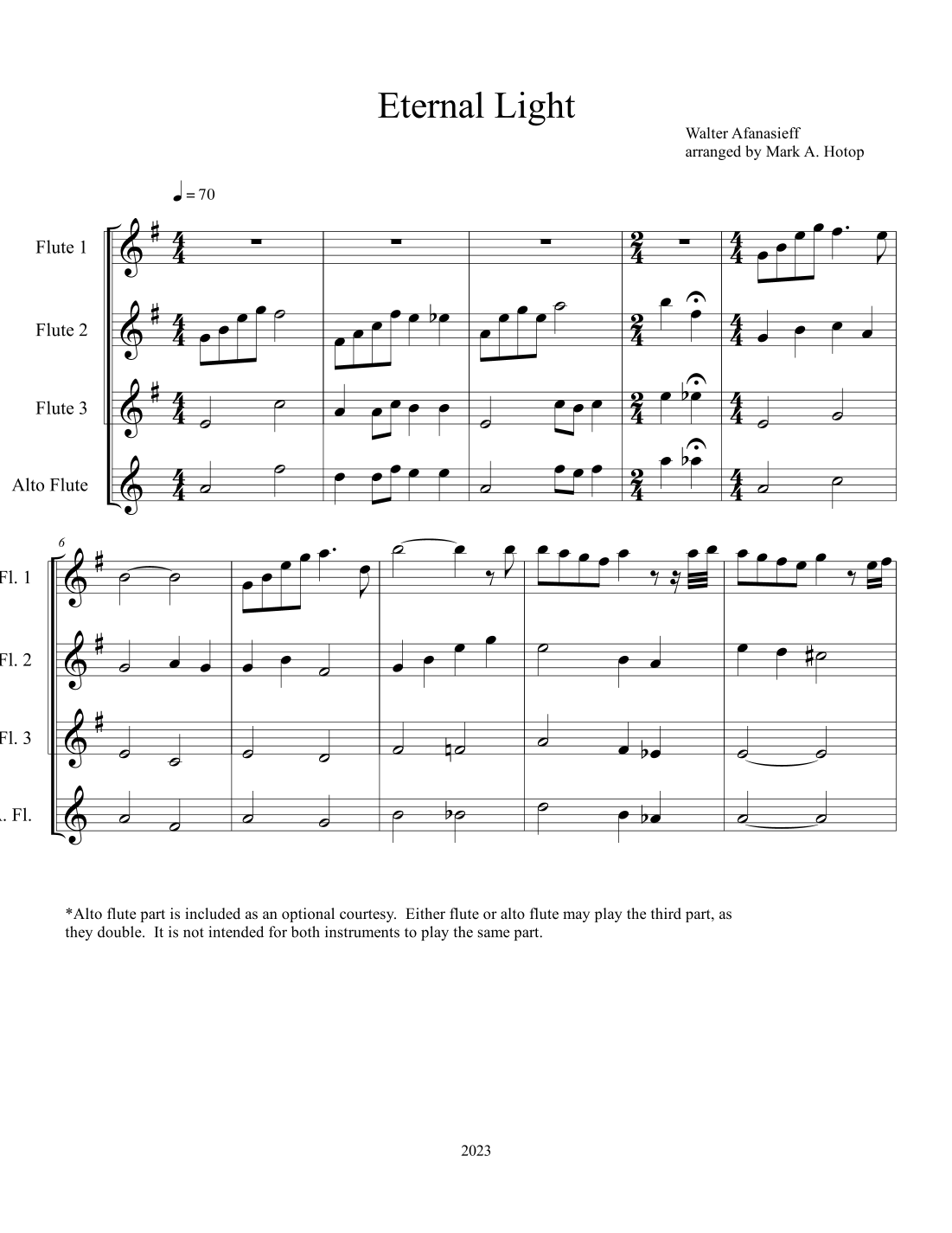Eternal Light (arr. Mark Andrew Hotop) Sheet Music Kenny G Woodwind
