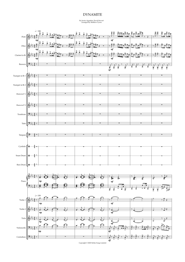 Dynamite (arr. Matthew pyeon) by BTS Full Orchestra (防弹少年团《Dynamite》,Matthew pyeon编曲,管弦乐团版) - 预览
