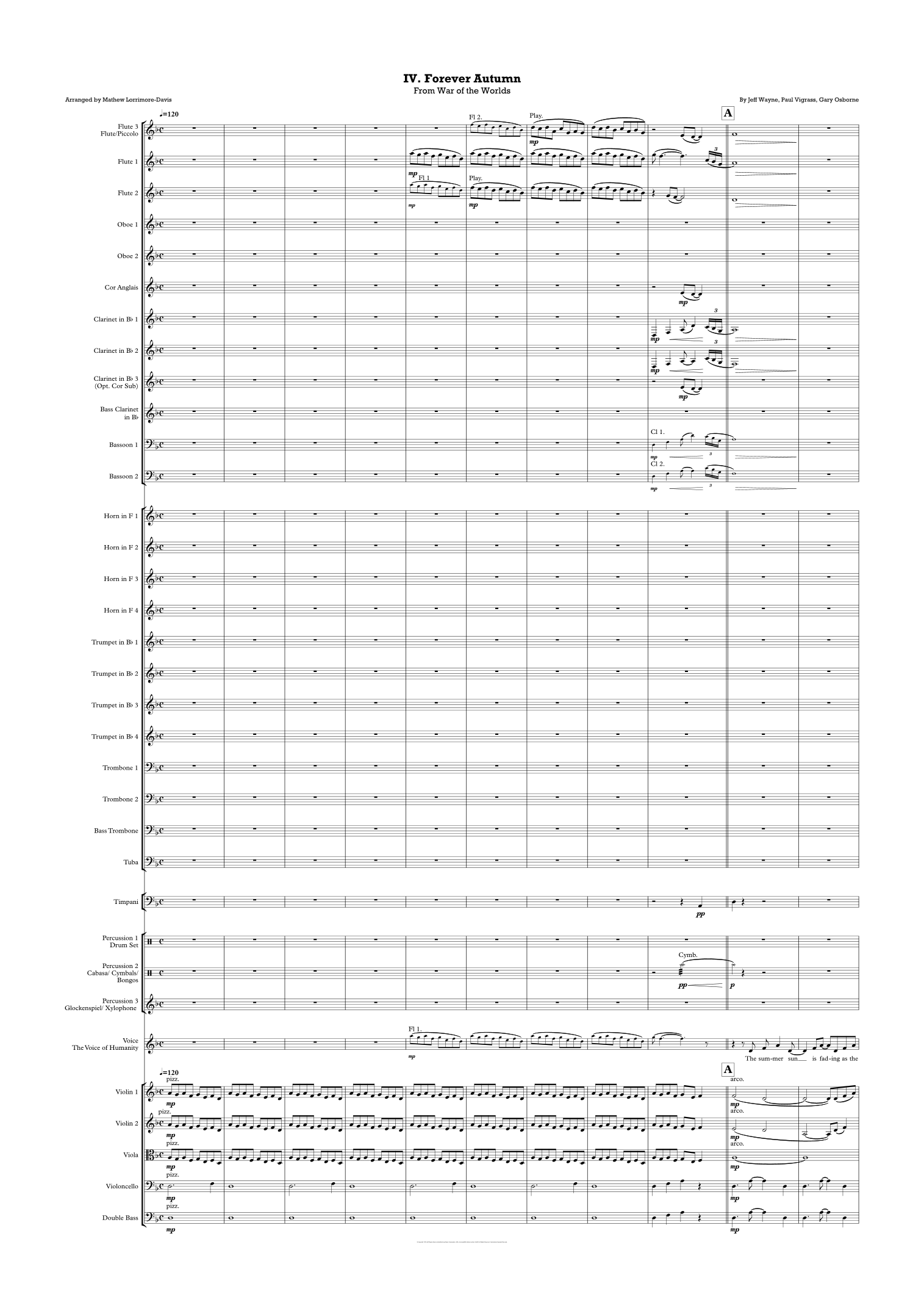 Forever Autumn (arr. Mathew Lorrimore-Davis) by The Moody Blues Full Orchestra
