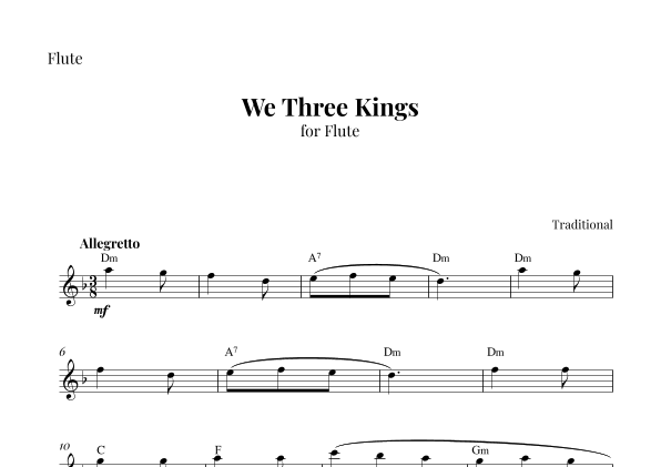 We Three Kings (arr. GDJ) Digital Sheet Music