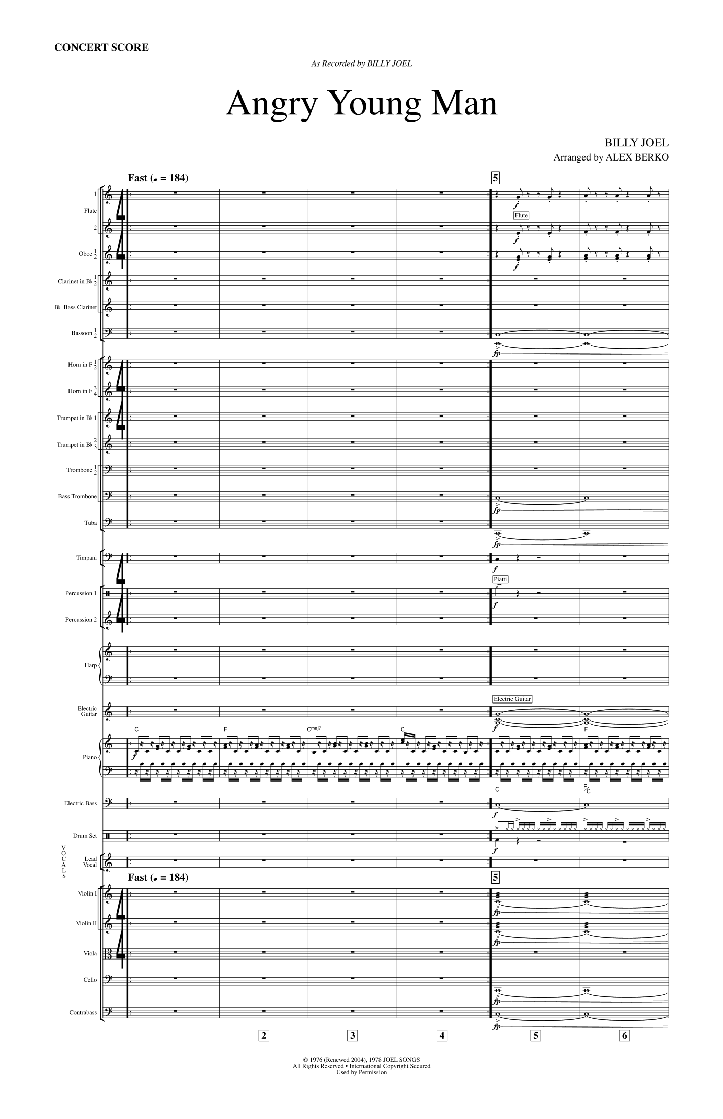 Angry Young Man (arr. Alex Berko) by Billy Joel 管弦乐团 - 预览