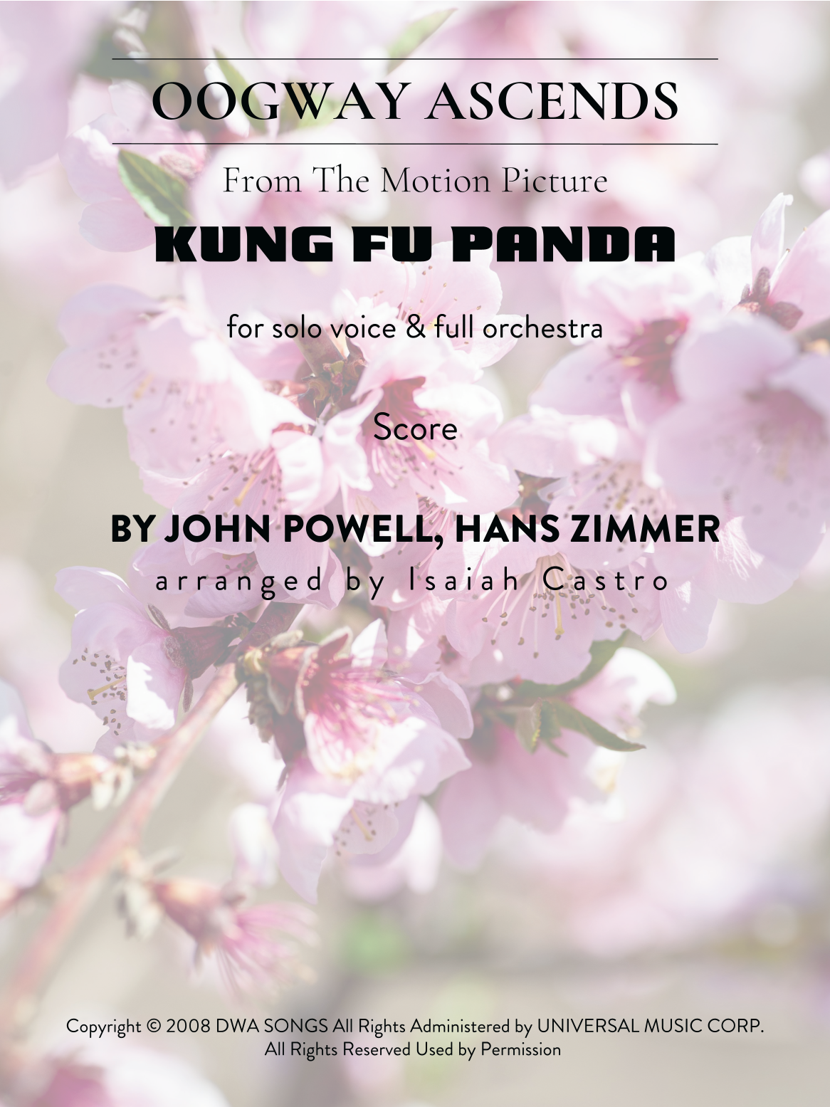 Oogway Ascends (arr. Isaiah Castro) by Various Full Orchestra