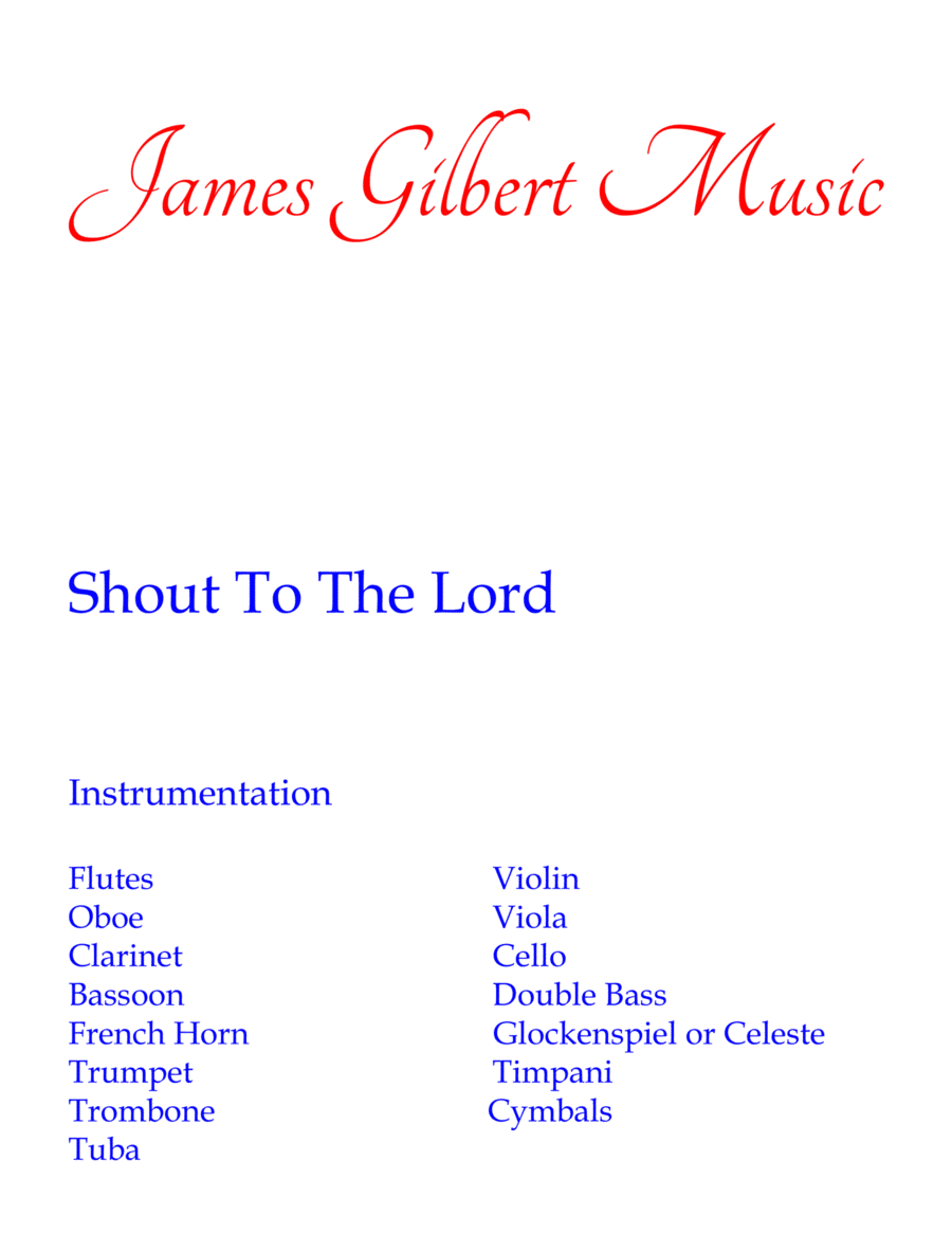 Shout To The Lord (arr. James Gilbert) by American Idol Top 8 管弦乐团 - 预览