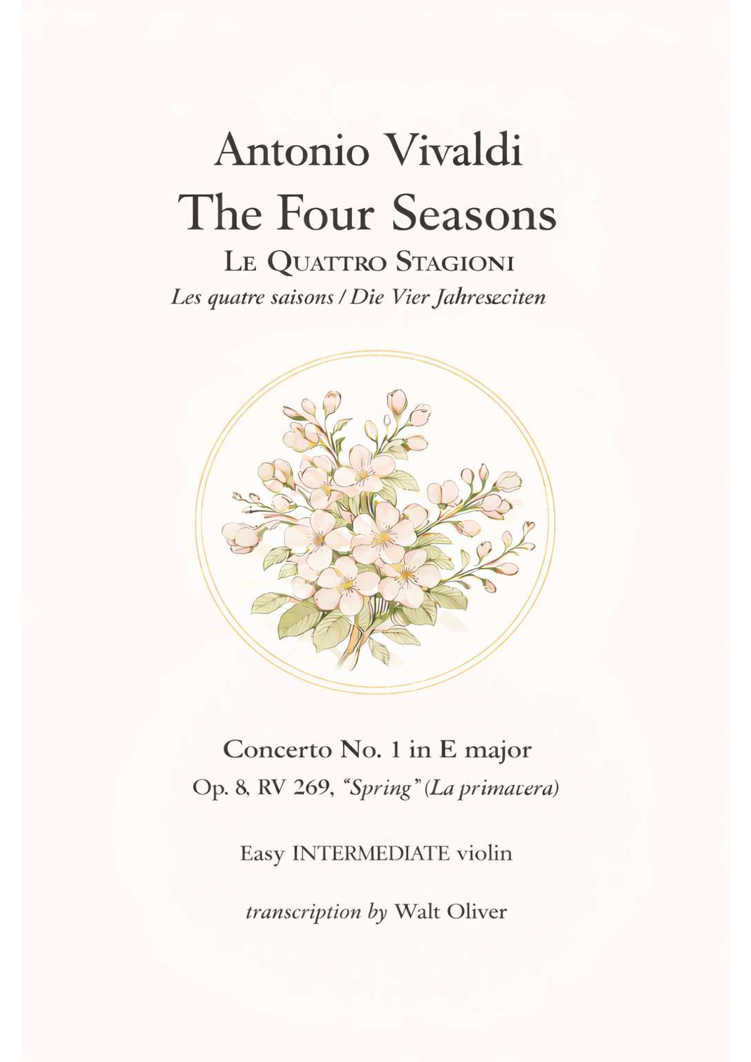 Vivaldi - The Four Seasons - Complete. - Spring - Easy Intermediate ...