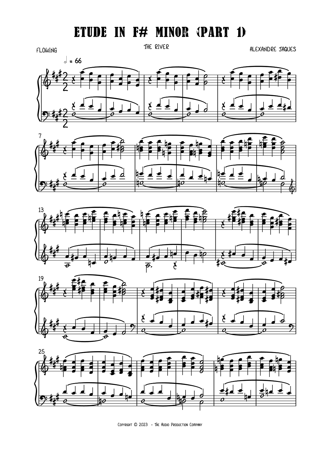 Etude in F# Minor Noten | Alexandre Jaques | Klavier solo