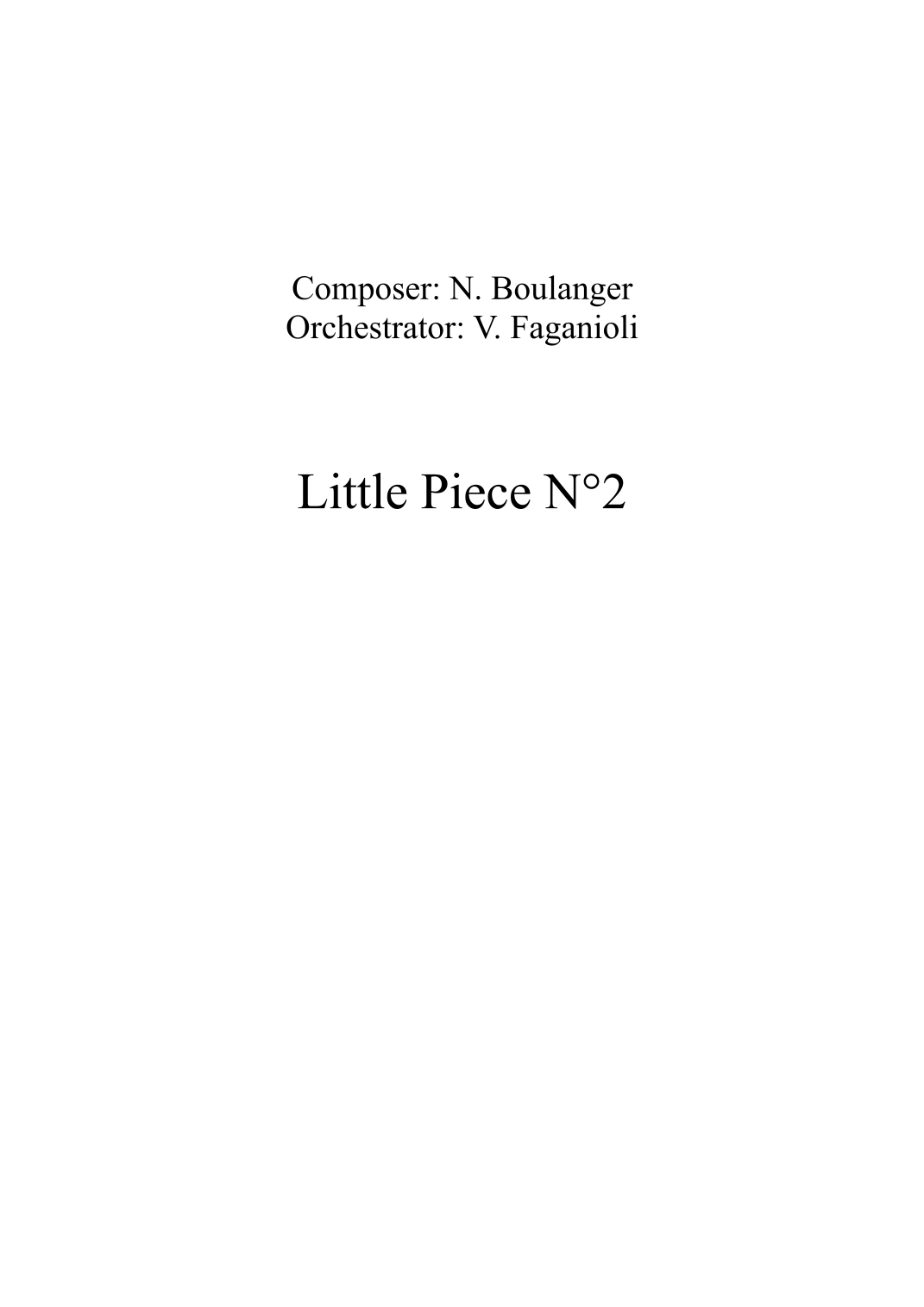 Little piece N°2 (arr. Valdeci Faganioli) by Valdeci Faganioli Full Orchestra