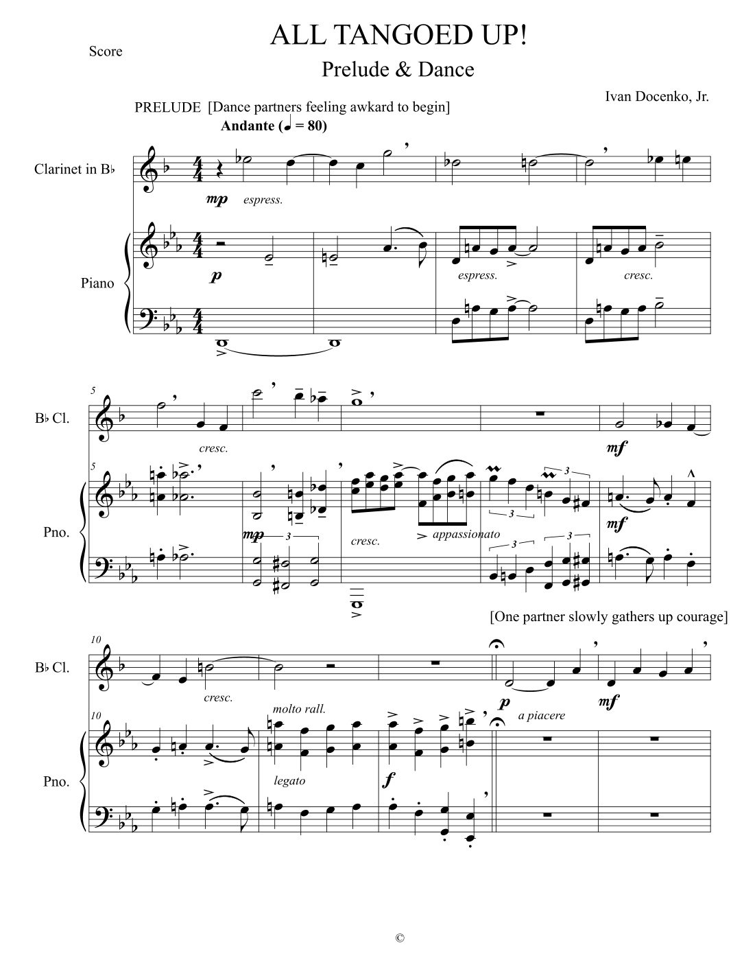 ALL TANGOED UP! by Midi Piano [FINALE] Sheet Music for Clarinet and ...