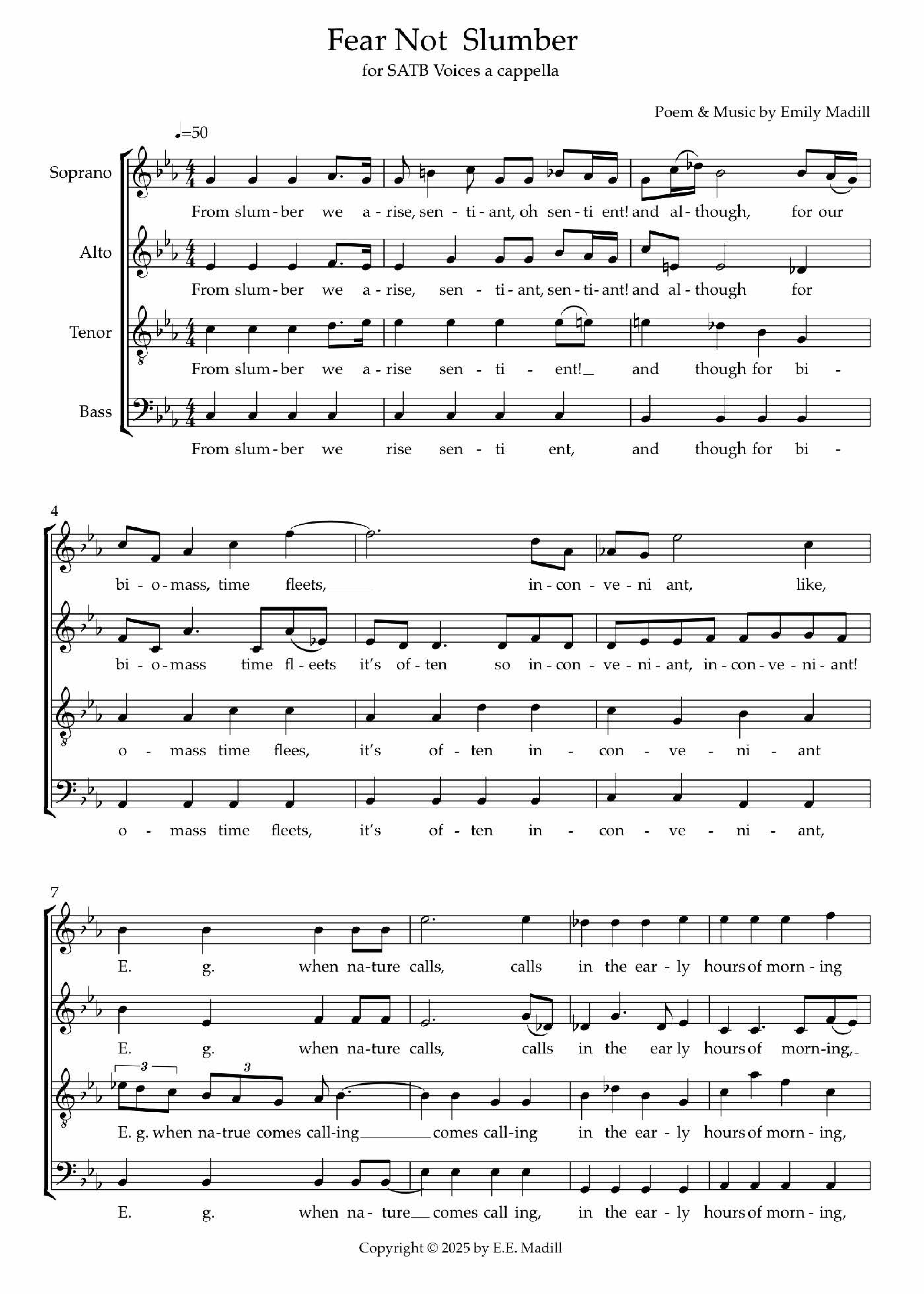 Fear Not Sumber Digital Sheet Music
