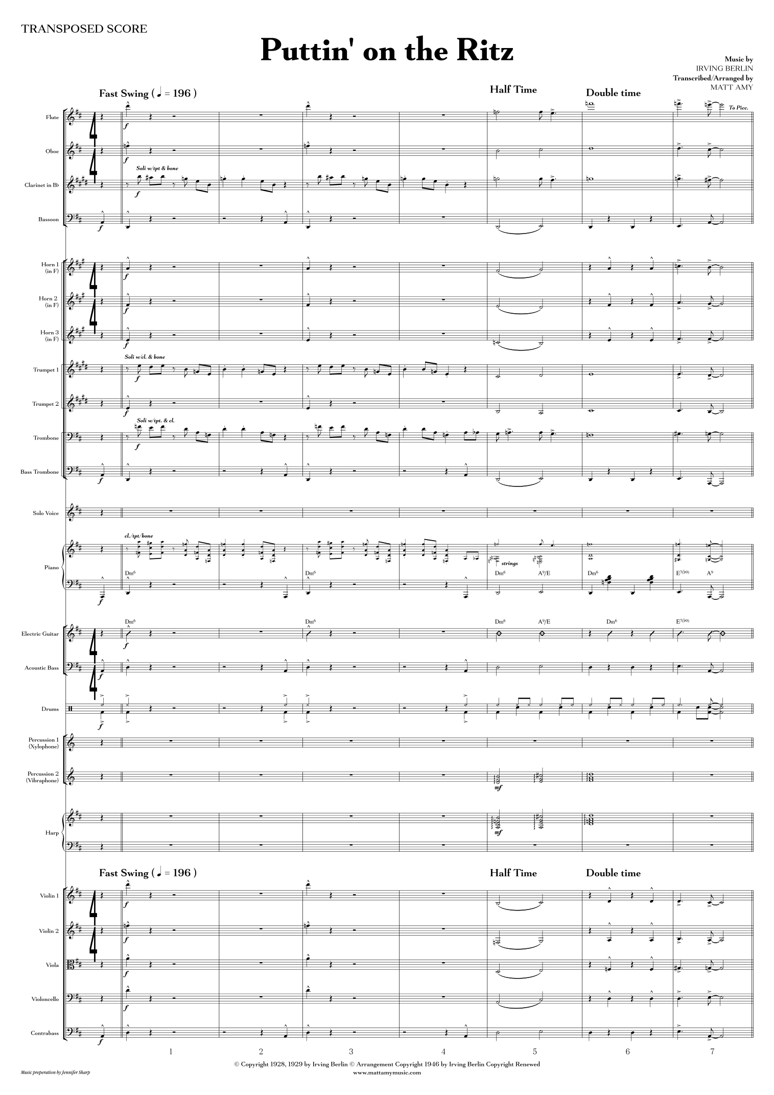 Puttin' On The Ritz (arr. Matt Amy) by Taco 管弦乐团 - 预览